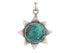 92.5 Sterling Silver Turquoise Star Pendant, (SP-5703)